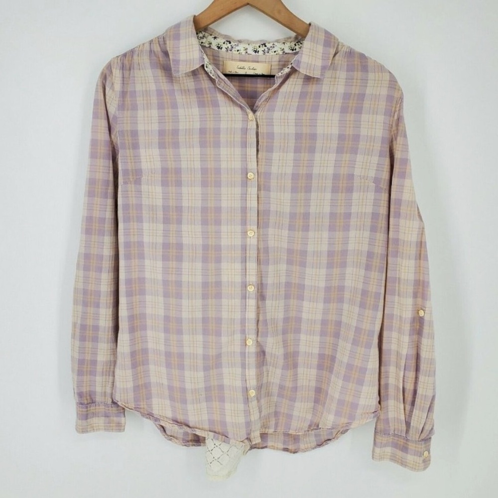 Isabella Sinclair Anthropologie Altay Lace Button Down